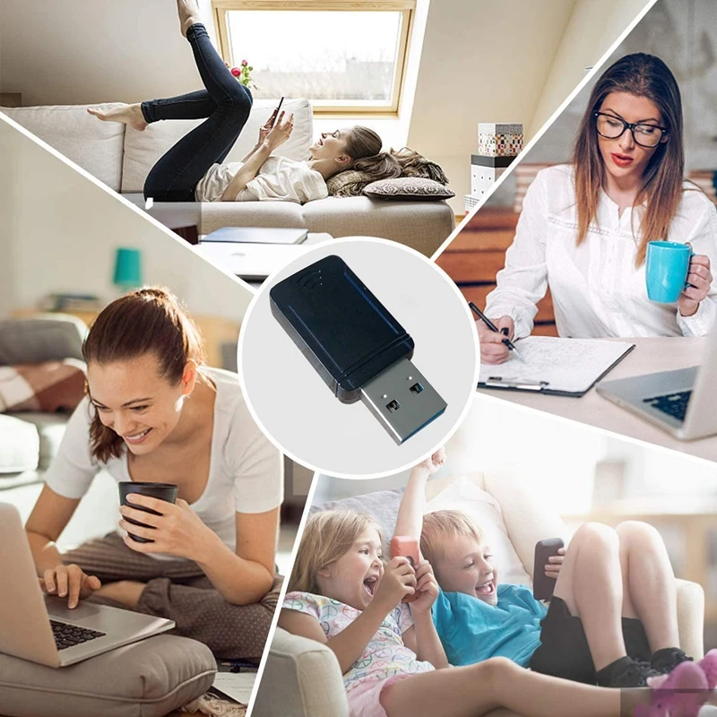 Фото USB3.0 сетевая карта 1300 Мбит/с, приемник-передатчик Wi-Fi 2,4 + 5,8 ГГц, Wi-Fi адаптер для Mac Windows XP/7/8/8.1/10 Linux Vista №2