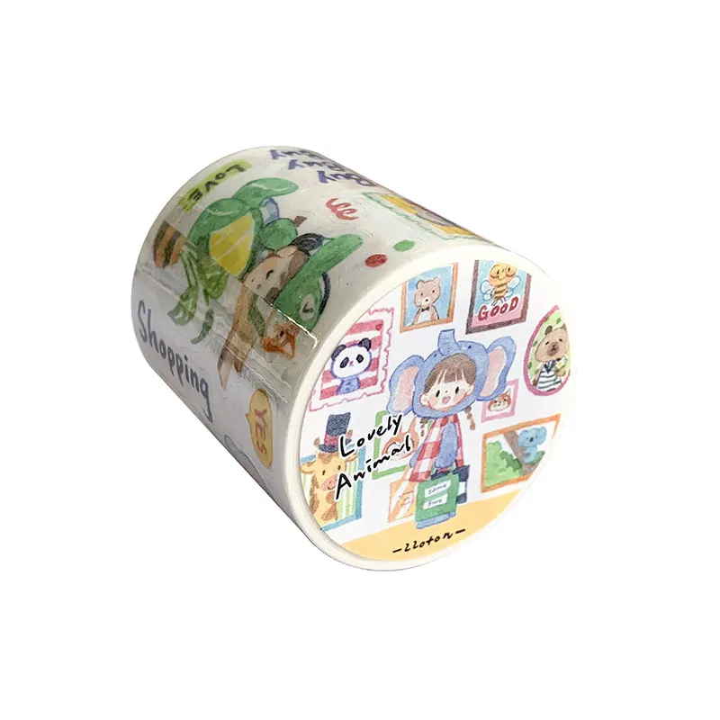 ZZOTON Animal Life Washi Высеченная наклейка Ежедневный журнал (art.: 3920cffc9ba7a) - 3920cffc9ba7a