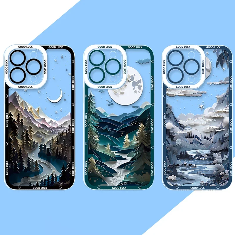 Фото Paper Art Landscape Case For Xiaomi 14T 13T 12T 11T 10T 14 13 12 11 Lite 5G NE POCO F6 X6 Pro X3 NFC X5 X4 GT F3 F4 F5 M6 Capa №2