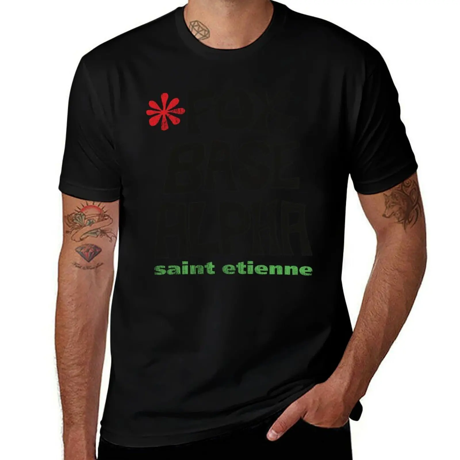 Футболка Saint Etienne: Fox Base Alpha, новое издание, подарки для парня, футболки с рисунком, эстетичная одежда, мужская хлопковая футболка