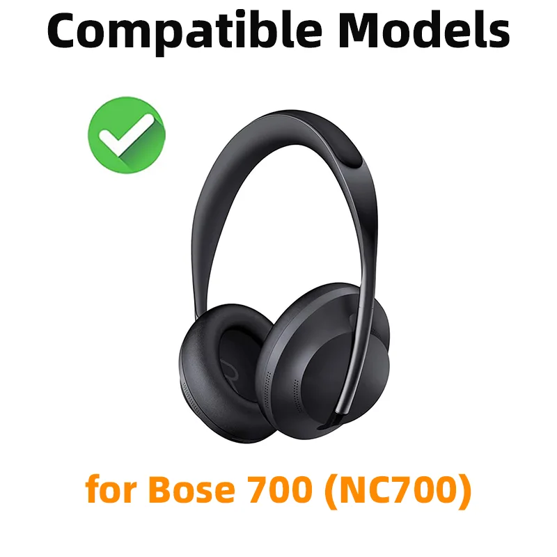 Фото NC700 сменные подушечки из пенопласта для наушников Bose 700, мягкие кожаные амбушюры высокой плотности, чехол №2