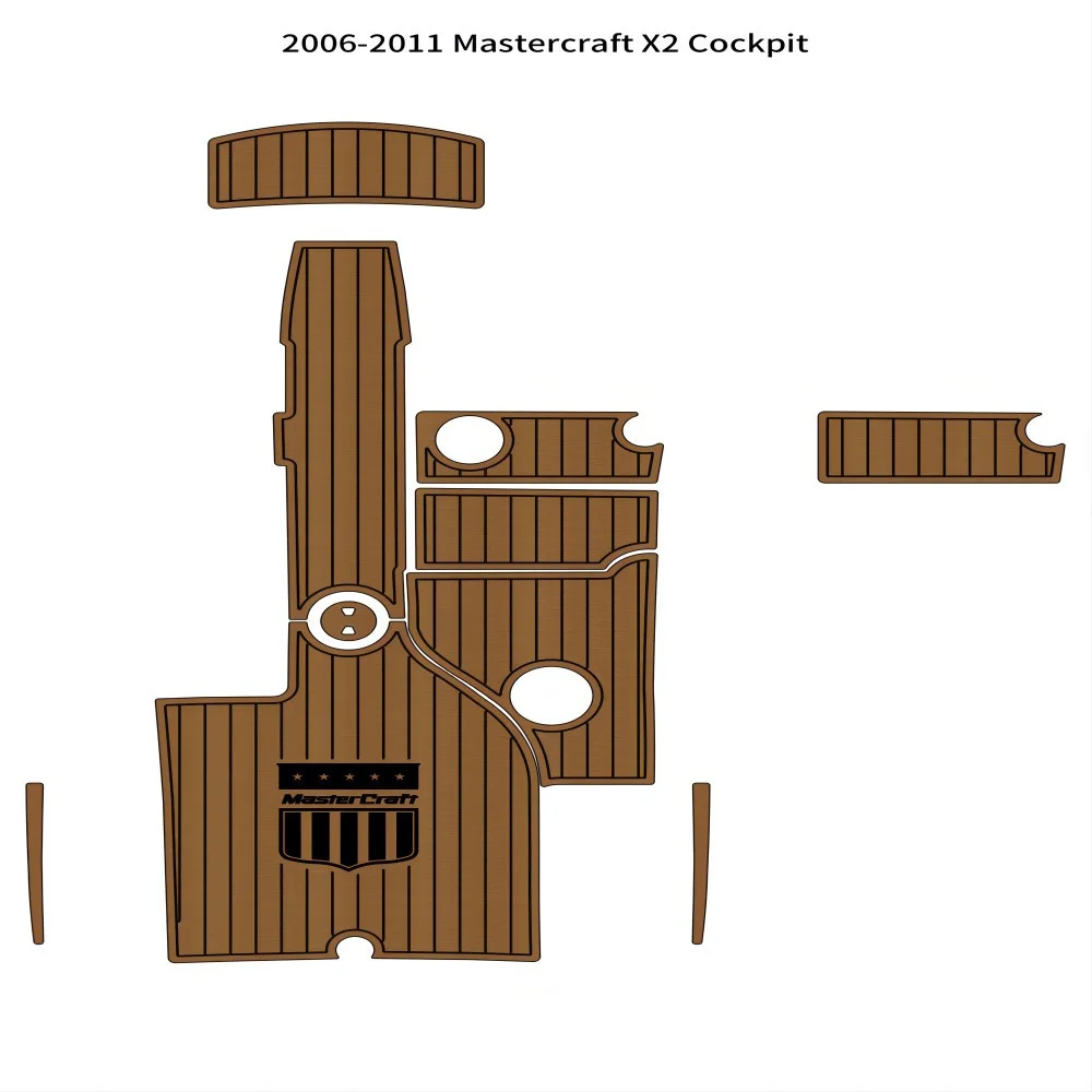 2006-2011 Mastercraft X2 Коврик для кабины Лодка из пены EVA из искусственного тикового дерева Напольный коврик SeaDek MarineMat Gatorstep Стиль Самоклеящийся ZS