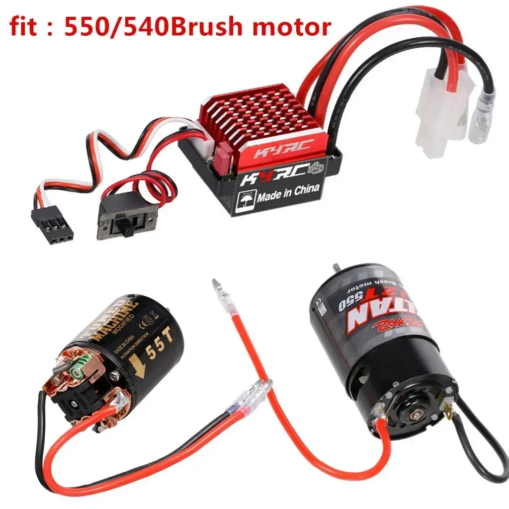 60A Матовый электрический регулятор скорости ESC 6V/2A BEC для 1/10 RC Car Trxs TRX4 Trx6 D90 HSP Redcat 4WD Tamiya Axial SCX10 HPI