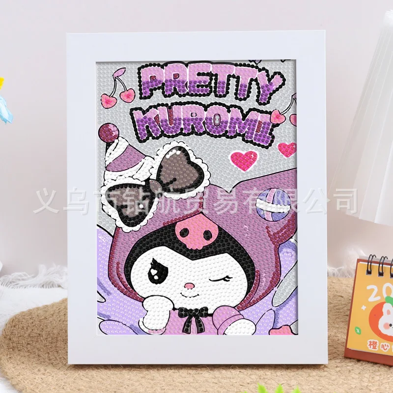 Аниме Kuromi Hellokitty DIY алмазная живопись Sanrio детская Ручная аппликация Алмазная вышивка креативное украшение для дома подарок (art.: 3920c640945e8) - 3920c640945e8
