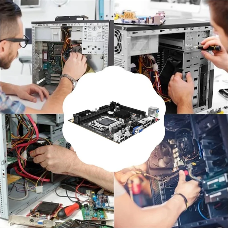 Игровая материнская плата H61S (H61), термальная смазка, кабель SATA, LGA1155, 2x ddr, 3 слота ОЗУ, Поддержка USB2.0, SATA2.0 + порт NVME M.2 + порт Wi-Fi (art.: 3920c25fe312e) - 3920c25fe312e