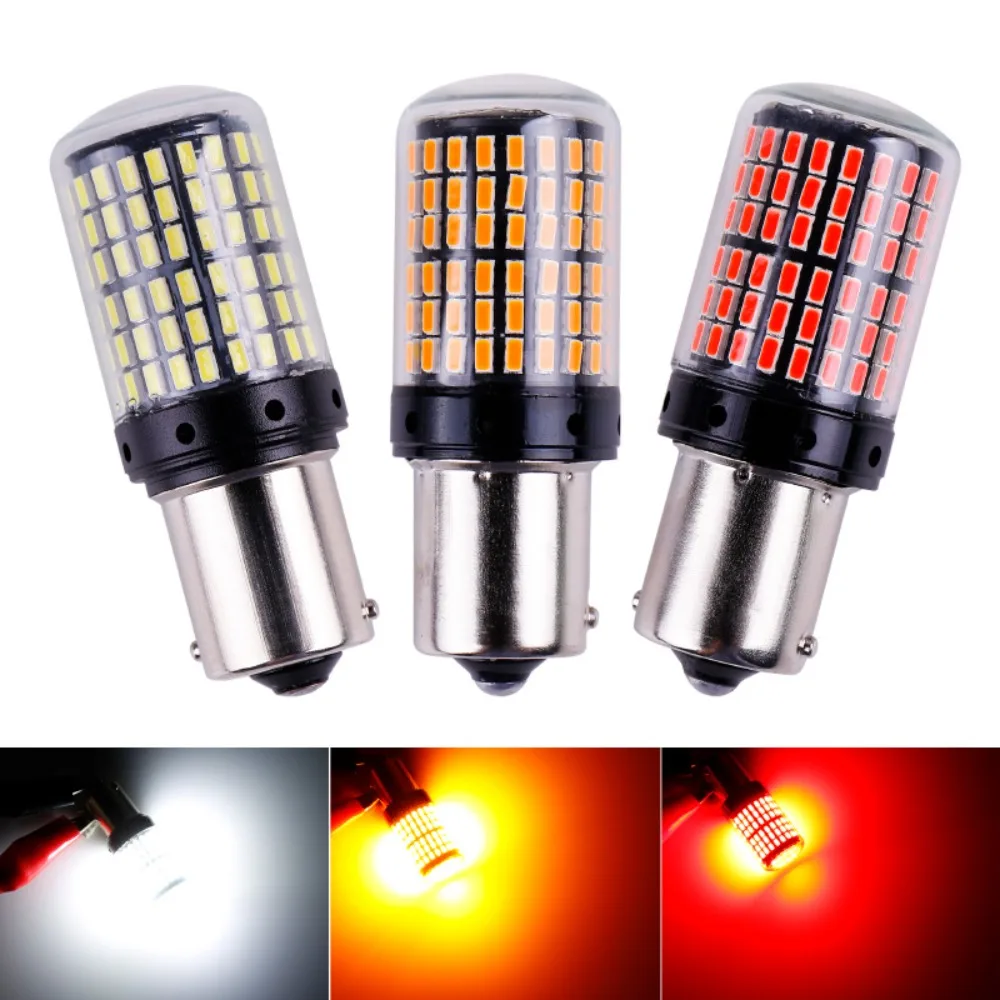 1 шт. PY21W P21/5W 1156 Ba15s 1157 Bay15d для автомобильных светодиодных указателей поворота 12 В 33SMD 7000 К Белые стоп-сигналы заднего хода
