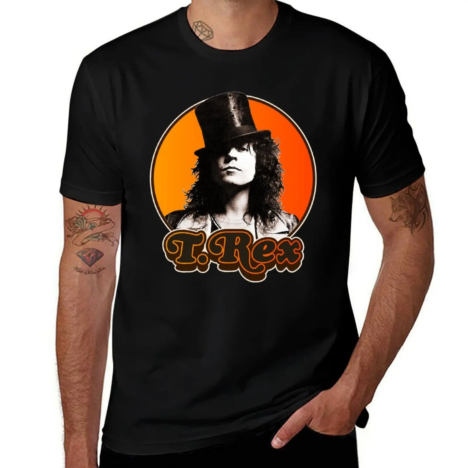Ретро футболка T Rex Marc Bolan Tribute, футболка с аниме, дизайнерские рубашки, футболка с фигурками аниме, мужская футболка 100 ℅   хлопок