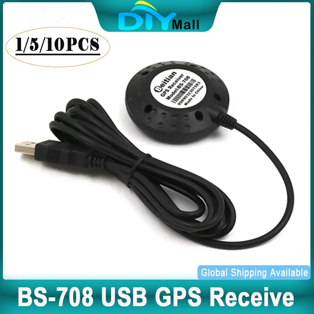 BS-708 USB GPS-приемник G-мышь 9600 бит/с 5 В 1 Гц NMEA-0183 замена BU-353S4 для ПК ноутбука автомобильная навигация отслеживание DIY