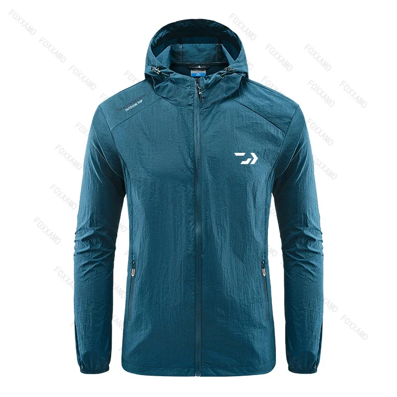 Summer Outdoor Quick Dry Sun-Protective Thin Jacket Men Hiking Fishing Cycling Hooded Gym Sport Windbreaker Ultra Light Coats (art.: 3920caa9537b1) - 3920caa9537b1
