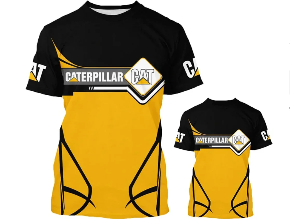 Фото Kaus Caterpillar pria lengan pendek печать 3D Bar musim panas 2023 пуловер №4