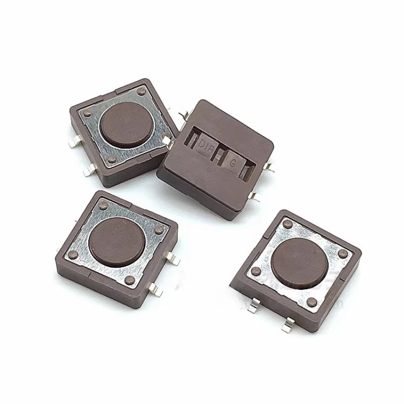 Фото 5 шт. DIP Yuanda DTSM-21R-V/R сенсорный переключатель 12X12X4,3 мм патч 4 фута красновато-коричневый с круглой головкой №3