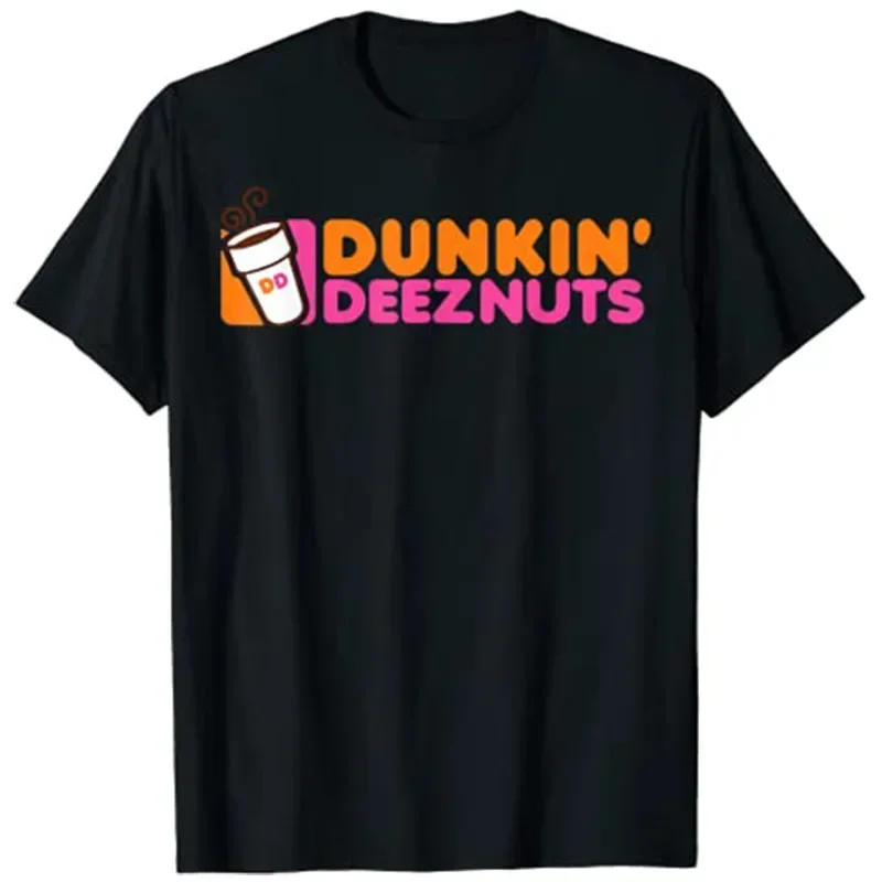 Футболка Dunkin' Deez Nuts-Dunkin Deeznuts, эстетичная одежда, футболки с рисунком, топы, высококачественная хлопковая одежда для дома, унисекс