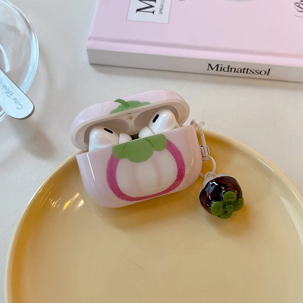 Фото Чехол с с стереоскопической подвеской Sweet Colorision Fruit Mangosteen для AirPods 1 или 2 3 4 AirPods Pro 2 №5