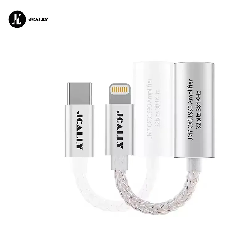 JCALLY JM7 Адаптер для наушников Линия USB TypeC к 3,5 мм Цифровой аудиокабель ЦАП CX31993 Для адаптера Android Декодирующий усилитель 32 бит/384 кГц
