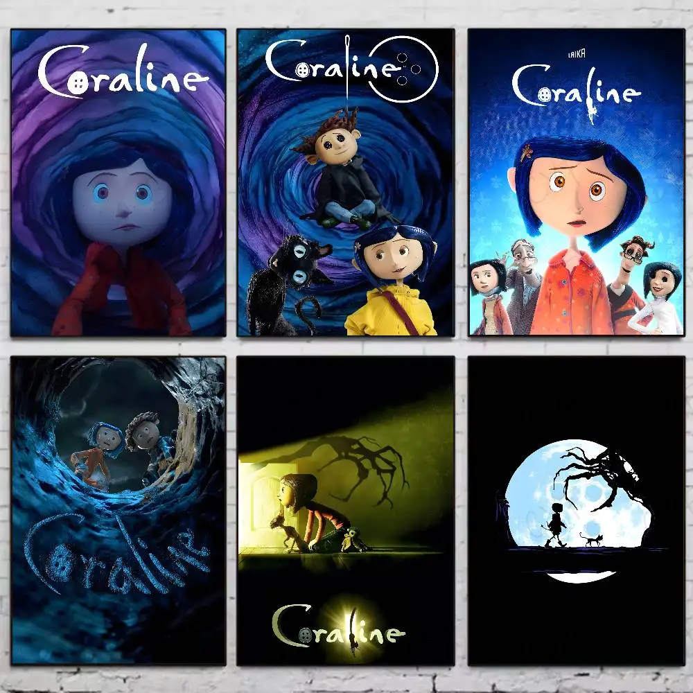 Аниме фильм C-Coraline MOM постер HD Art липкая стена водостойкая домашняя гостиная спальня бар эстетическое украшение