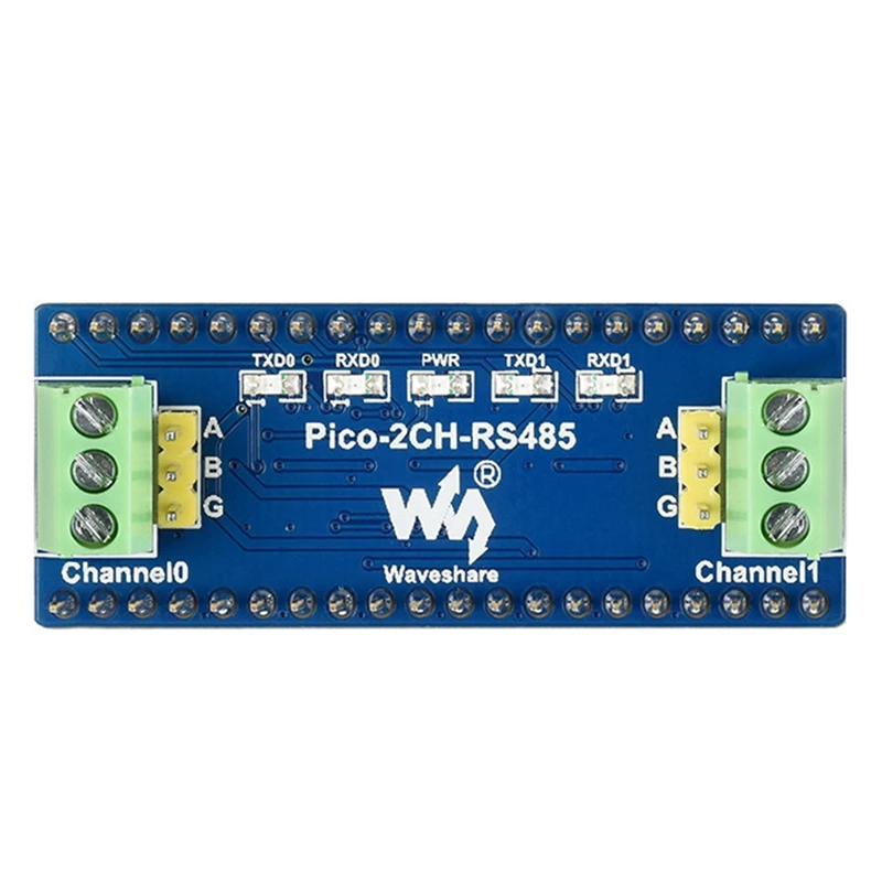 Плата расширения Waveshare для Raspberry Pi Pico Uart к RS485, двухканальный приемопередатчик RS485, чип драйвера SP3485