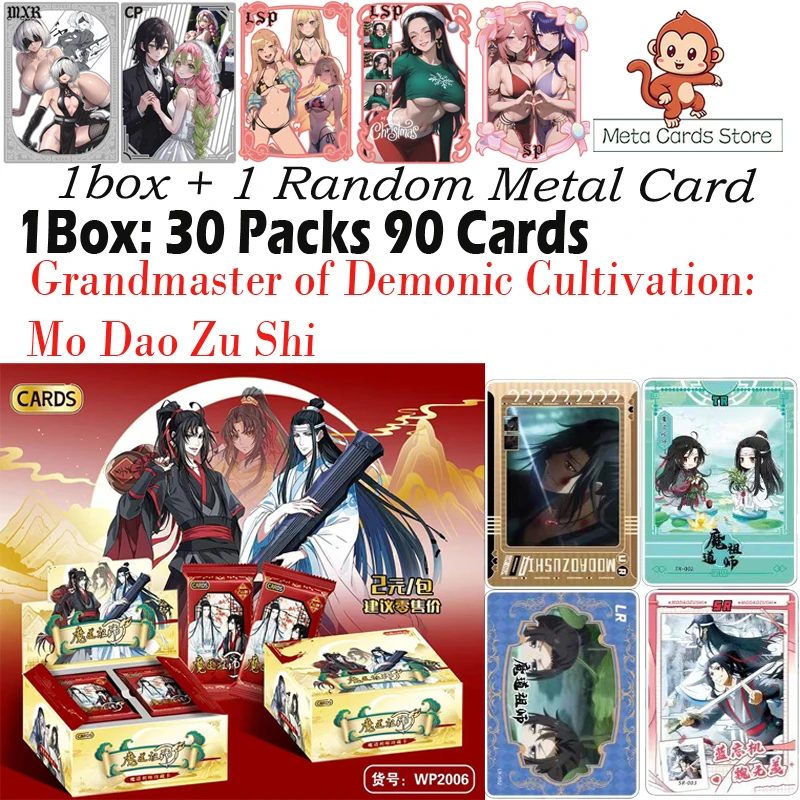 Grandmaster of Demonic Cultivation 2 YUAN Новейшая коллекционная карта MDZS Wei Wuxian, LAN Wangji MO DAO ZU SHI Коллекционная карта для хобби