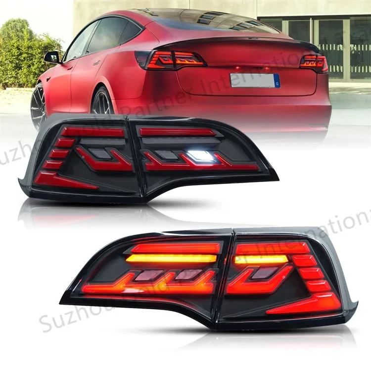 Полный светодиодный новый светодиодный задний фонарь для Tesla Model Y Model 3 BZW, светодиодный задний ходовой стоп-сигнал для Tesla