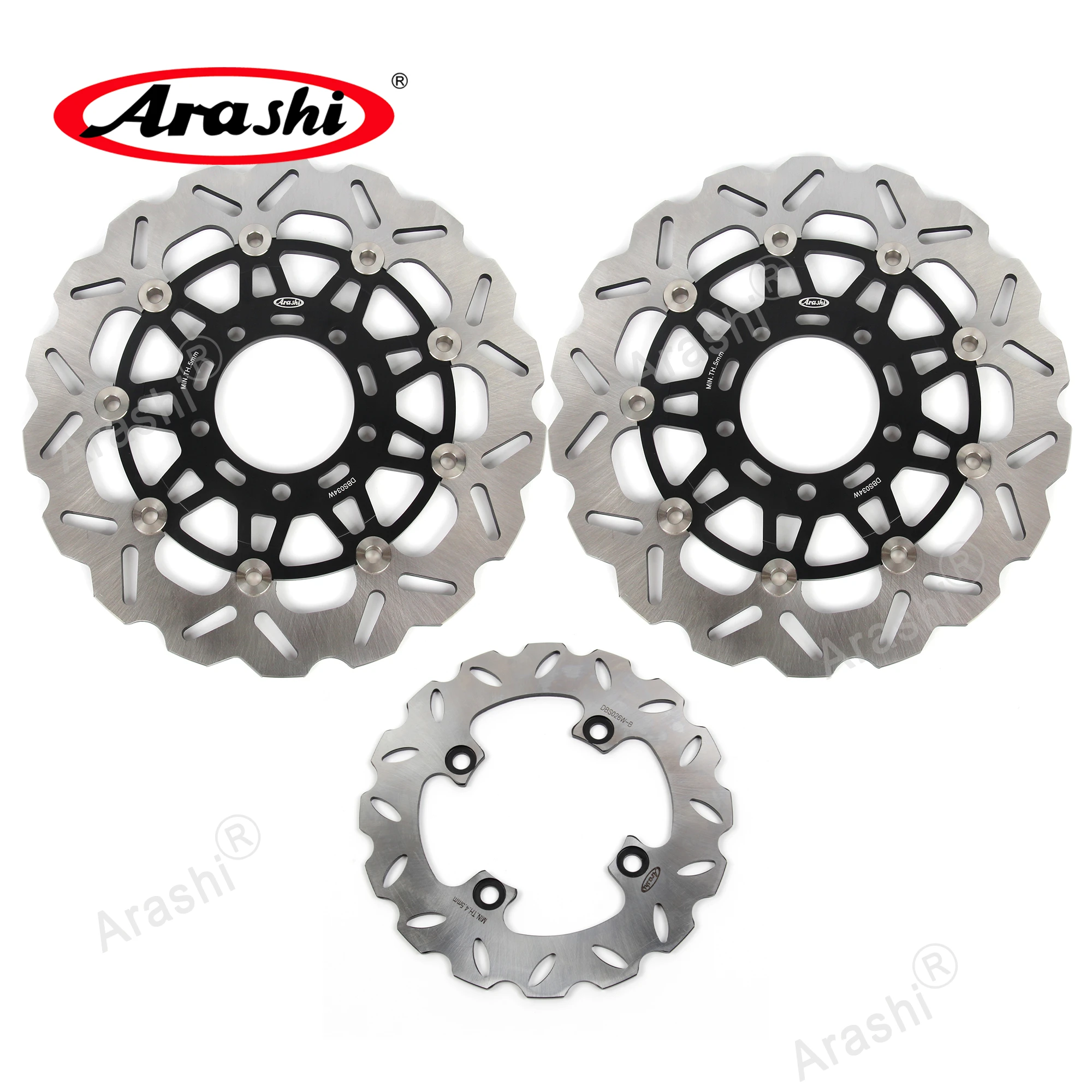 Arashi 1 комплект для KAWASAKI ZX6R NINJA 600 2007 2008 2009 2010 2011 2012 2013 2014 2015 передние и задние тормозные диски с ЧПУ ZX-6R