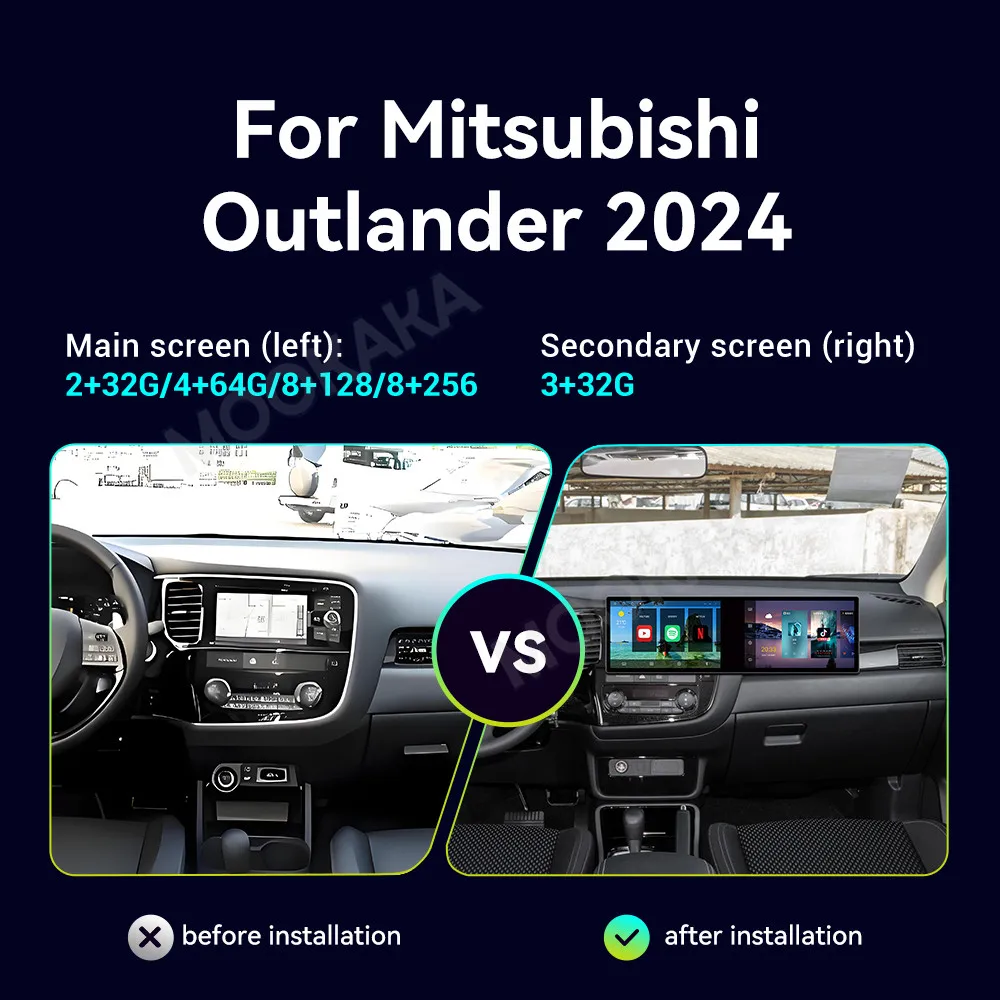 Автомобильный радиоприемник с 11,5-дюймовым экраном для Mitsubishi Outlander 2024, Android, GPS-навигация, мультимедийный видеостереоприемник, головное устройство