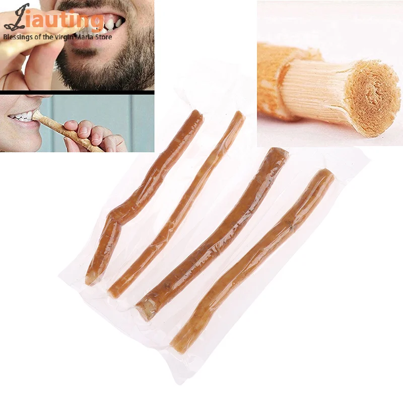 Фото Натуральная зубная щетка Miswak Siwak, традиционная зубная щетка Misvak Arak Miswaak, ручное отбеливание зубов, мягкая дорожная зубная щетка №2