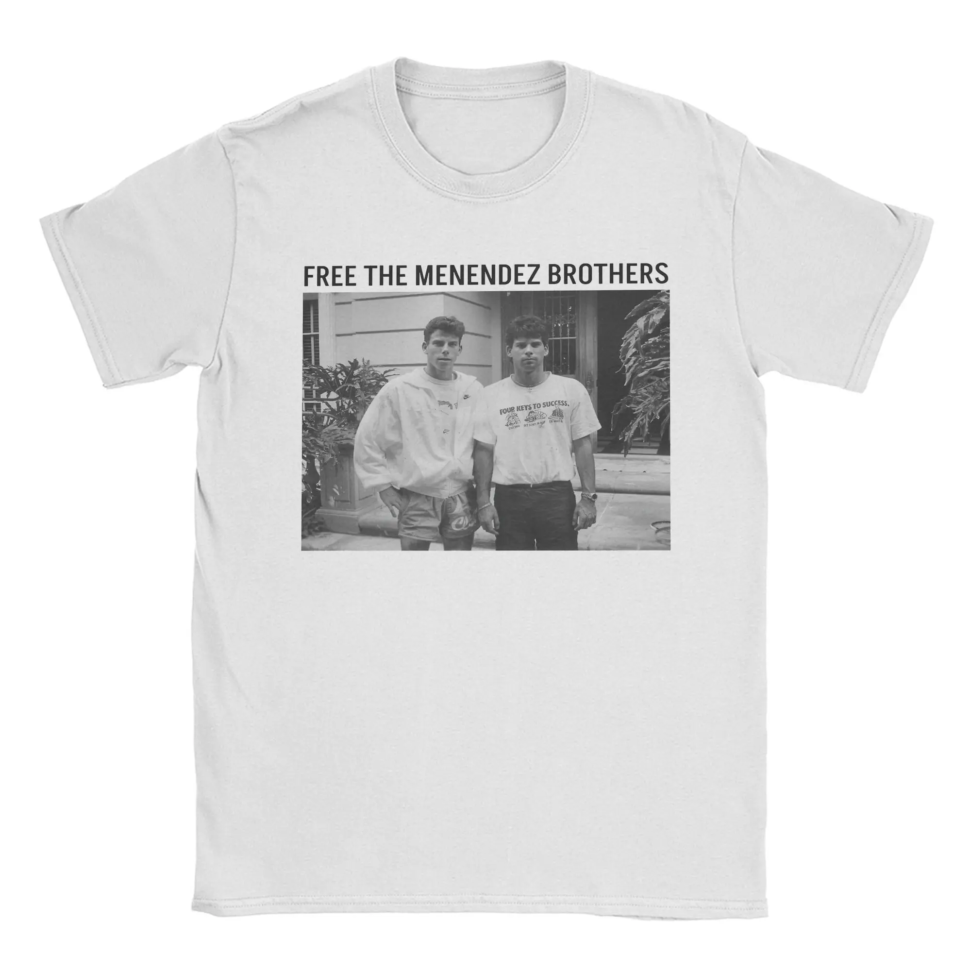 Мужская женская футболка Free The Menendez Brothers из чистого хлопка с графическим принтом Николас Чавез, верхняя одежда