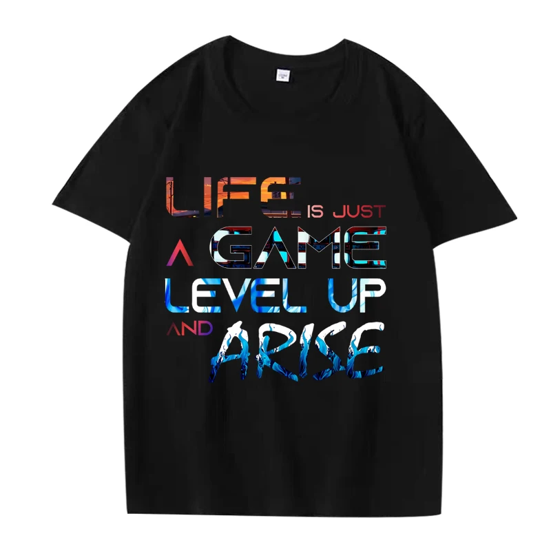 Solo Leveling Arise Aesthetic футболка для мужчин и женщин, оверсайз, 100% хлопок, горячая распродажа, с коротким рукавом, летний принт, унисекс, топы больших размеров