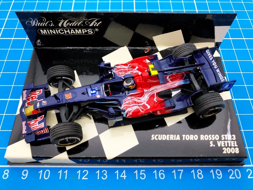 Миниатюрная модель автомобиля 1:4 F1 STR3 2008 Себастьян веттел ограниченный выпуск из смолы металлическая статическая модель автомобиля игрушка подарок