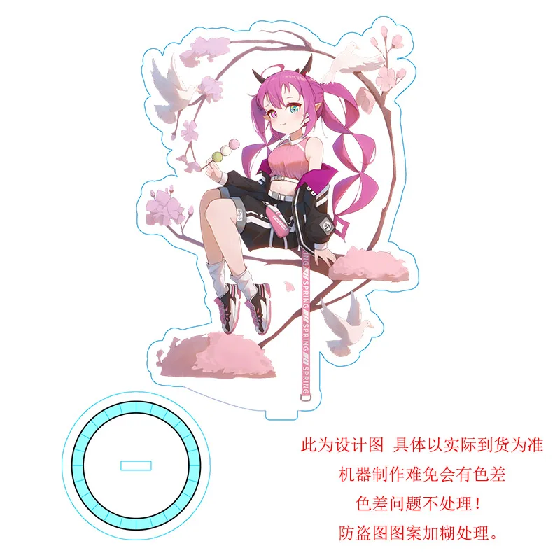Фото Аниме Hololive Vtuber Uruha Rushia для девочек, акриловая подставка, фигурка, подставка, тарелка, подарок с героями мультфильмов, реквизит для побега, декор, фестивальные подарки №2
