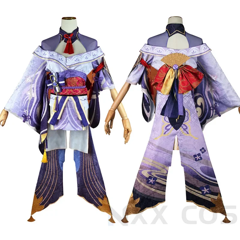 Фото Игровой костюм для косплея GenshinImpact Raiden Shogun Beelzebul Raiden Ei, ролевая игра, комикс с платьем, парики на Хеллоуин, реквизит для анимации №5