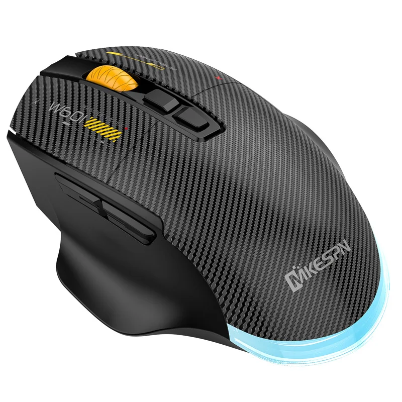 MKESPN Беспроводная игровая мышь 2,4G Bluetooth, 3 режима, 12800 точек на дюйм, регулировка макросов, RGB, программируемая, перезаряжаемая, 500 мАч (art.: 3920c9148a8c3) - 3920c9148a8c3