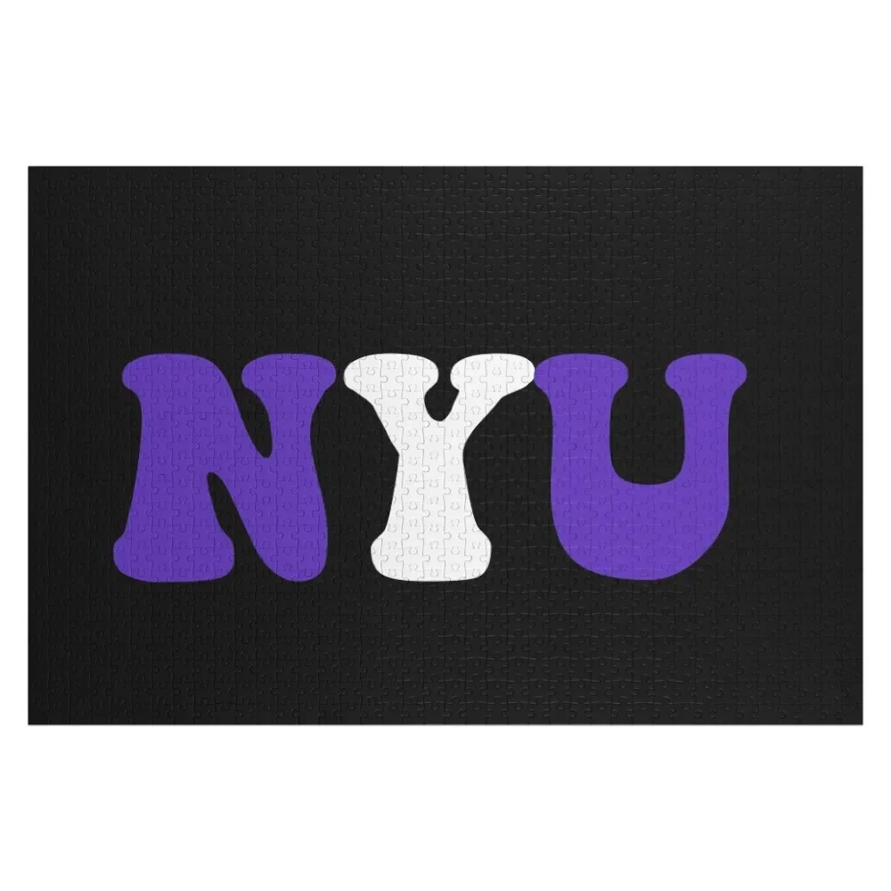 Пазл NYU с индивидуальным именем, деревянный лес для взрослых, деревянный пазл на заказ