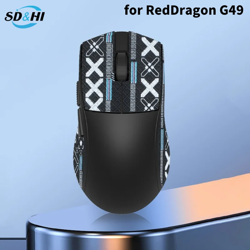 Фото Противоскользящая лента для ручки мыши, наклейка на скейт для RedDragon G49, игровая мышь, настольный геймер, нескользящие аксессуары для сосания пота №2