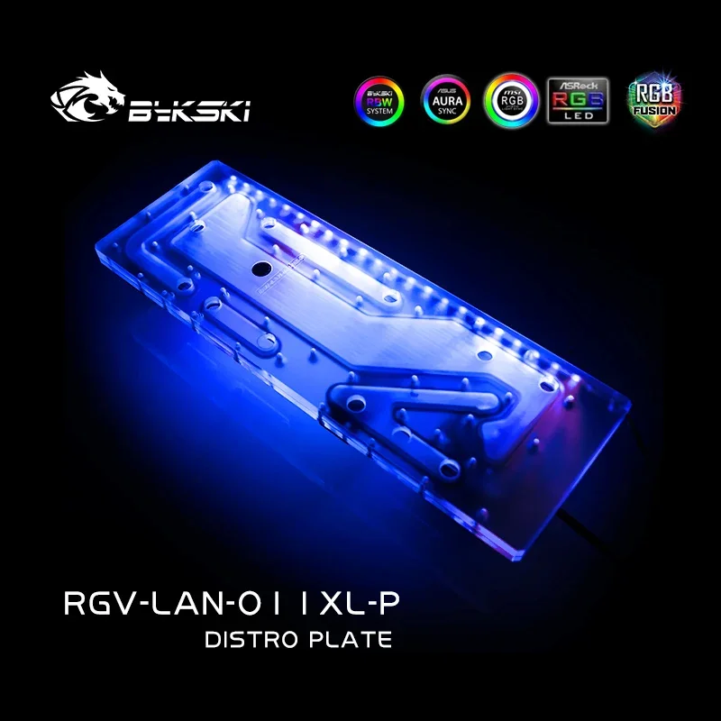 Фото Bykski RGV-LAN-O11XL-P, набор пластин для O11 Dynamic XL, резервуар для водяного охлаждения компьютера Intel AMD CPU GPU №3