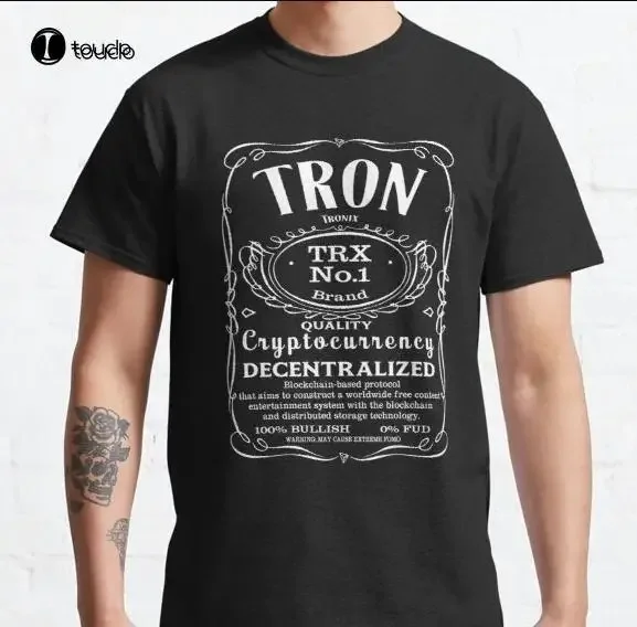 Tron Trx Классическая футболка с криптовалютой, криптовалютой, футболка на заказ для взрослых и подростков, унисекс, цифровая печать, модная забавная новинка, Xs-5Xl