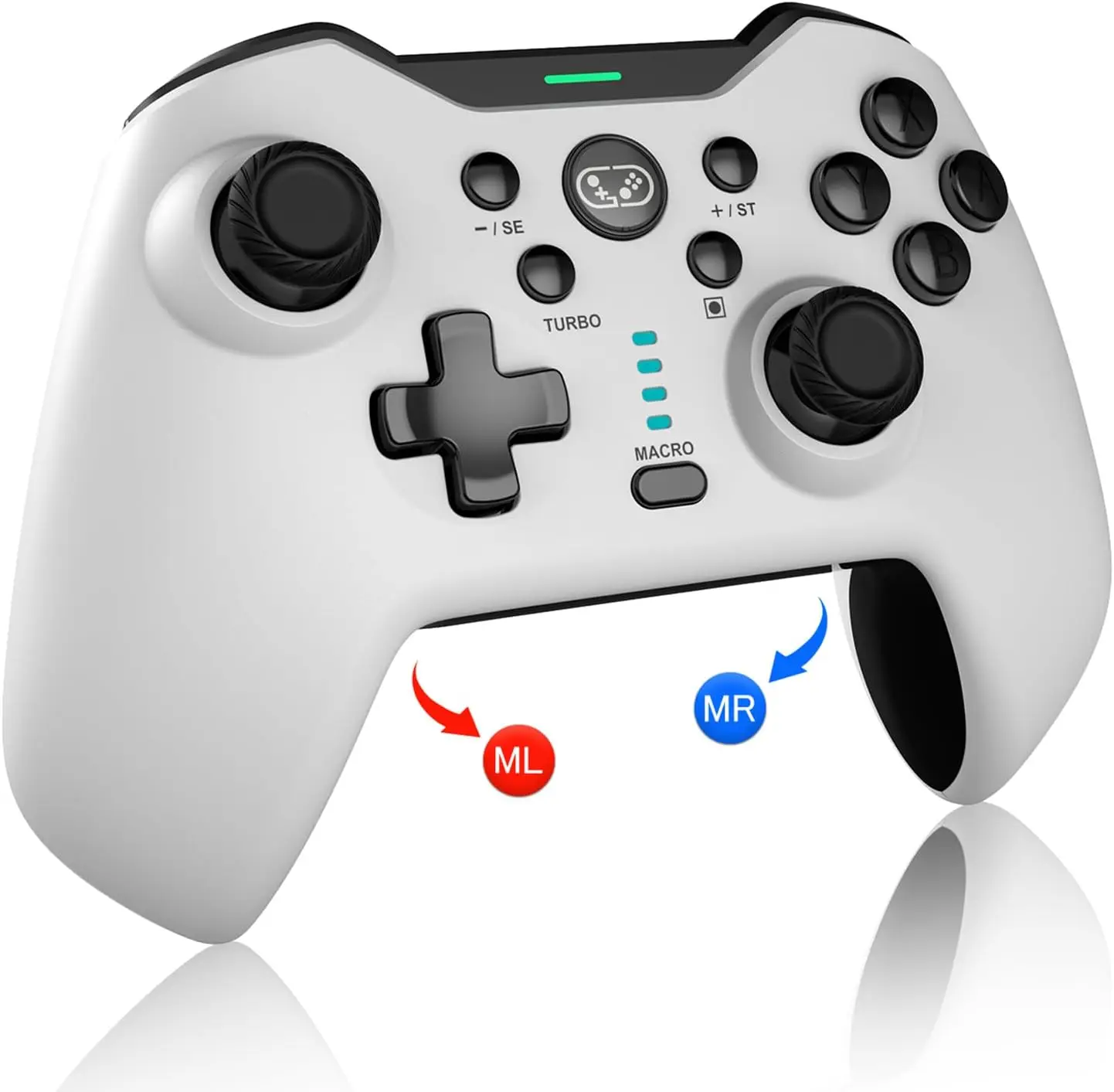 Программируемый Bluetooth-контроллер Saitake для Switch Lite OLED-ПК IOS Android с задними кнопками джойстика и кнопкой Turbo