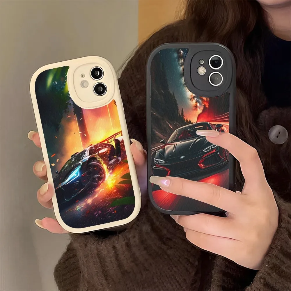 Крутой автомобильный чехол для телефона HD из жесткой кожи для iPhone 14 13 12 Mini 11 14 Pro Max Xs X Xr 7 8 Plus Fundas