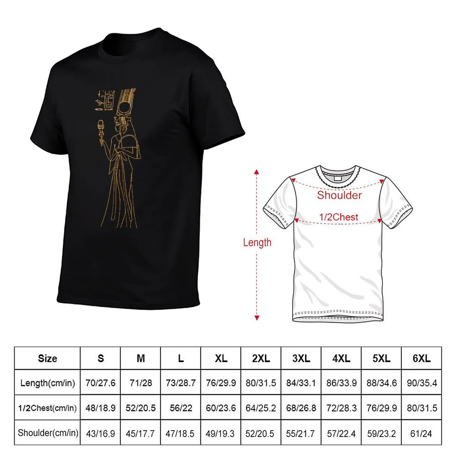 Nefertari Gold & Black - футболка Queen of Ramses, мужские футболки, высококачественная роскошная брендовая футболка с аниме, футболка (art.: 3920d17752584) - 3920d17752584