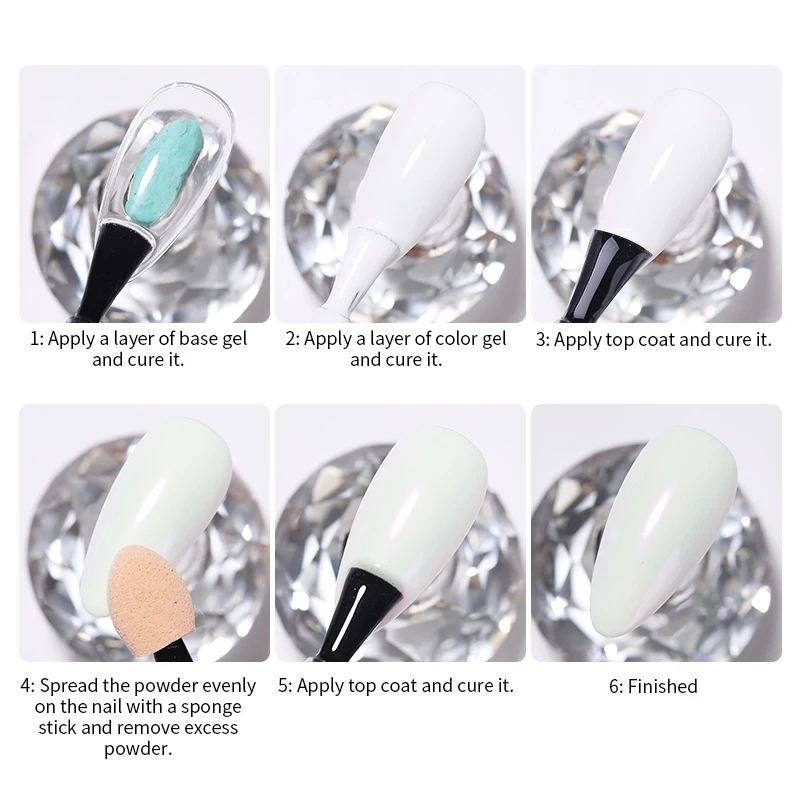 Aurora Pearl Nude Pink White Nails Блестящая пыль Хромированный лунный свет Белый натирание на порошке Ракушка Зеркальный пигмент Товары для дизайна ногтей (art.: 3920cba68c13b) - 3920cba68c13b
