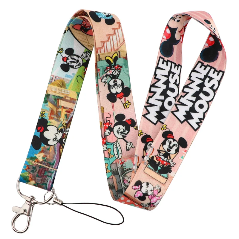 Ремешок на шею Disney с Микки Маусом, брелок для бейджа, держатель для удостоверения личности, веревка, ремешок-лариат для брелоков, детский подарок, игрушка (art.: 3920cf06f0363) - 3920cf06f0363