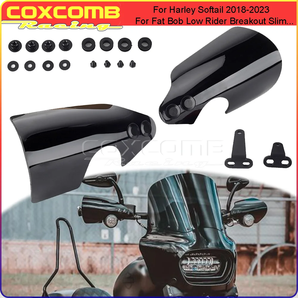 Защита для рук с вырезами в клубном стиле, защитный экран для Harley Softail Low Rider Fat Bob FXLR FXFB FXBR FLSL FLSB FLFB