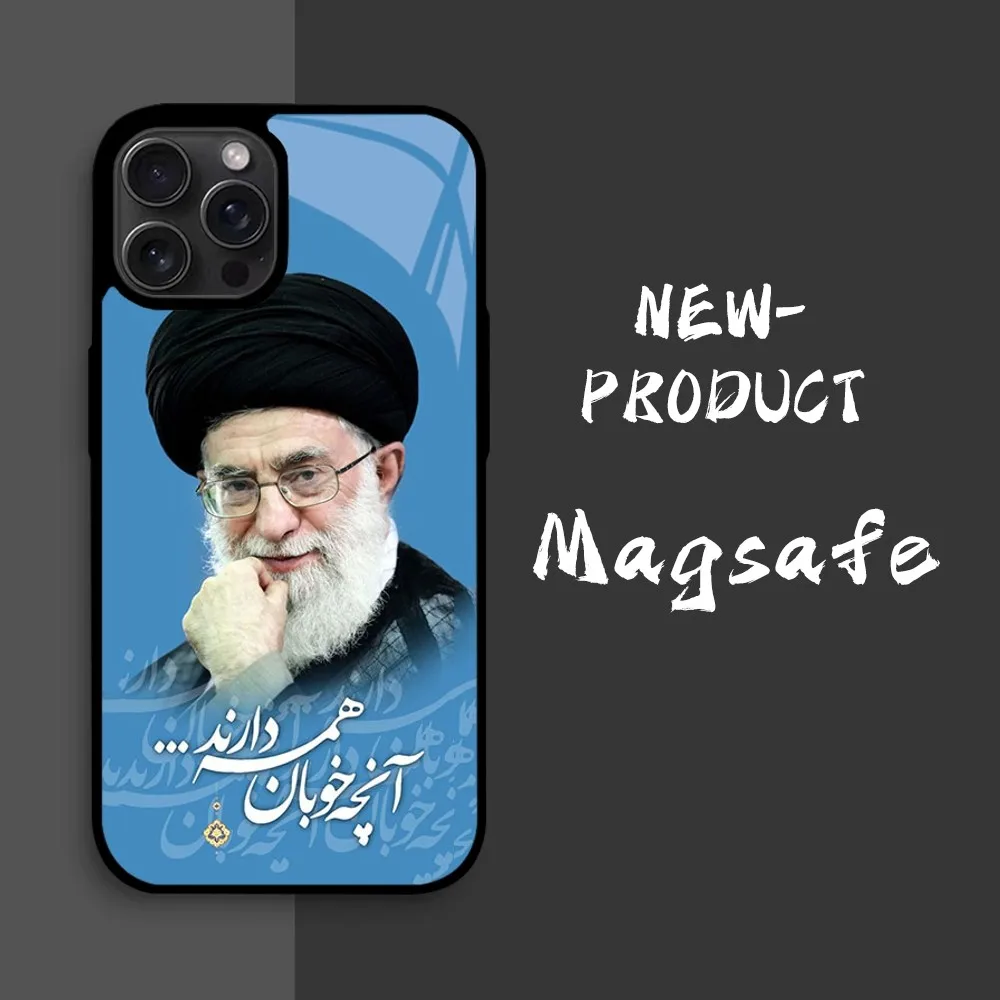 Фото Iran's Supreme Leader Ali Khamenei Phone Case For IPhone16 15 14 13 12 11 Pro Xs Max Mini XR X 7 8 Plus Luxury Mirror Hard Funda №2