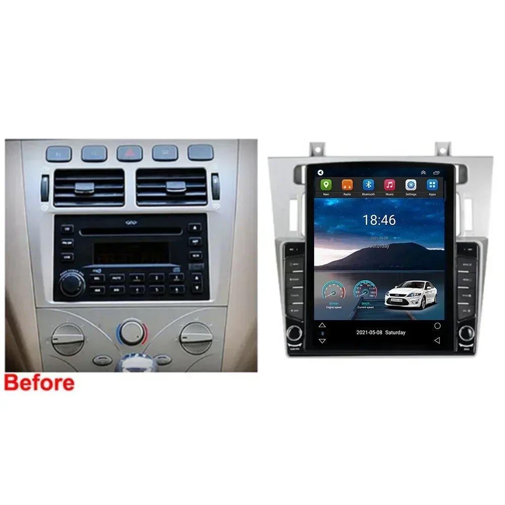 Фото 8 + 128G Android 13 Tesla экран автомобильный мультимедийный плеер для Chery Fora A5 A21 Cowin 3 A21 для Vortex Estina радио навигация стерео №2