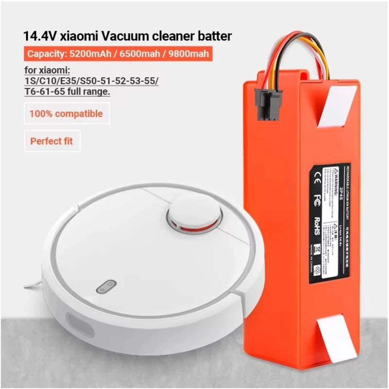 2024, оригинальный аккумулятор для робота-пылесоса 14,4 В для робота Xiaomi Roborock S50 S51 S55, аксессуар, запасная сменная батарея