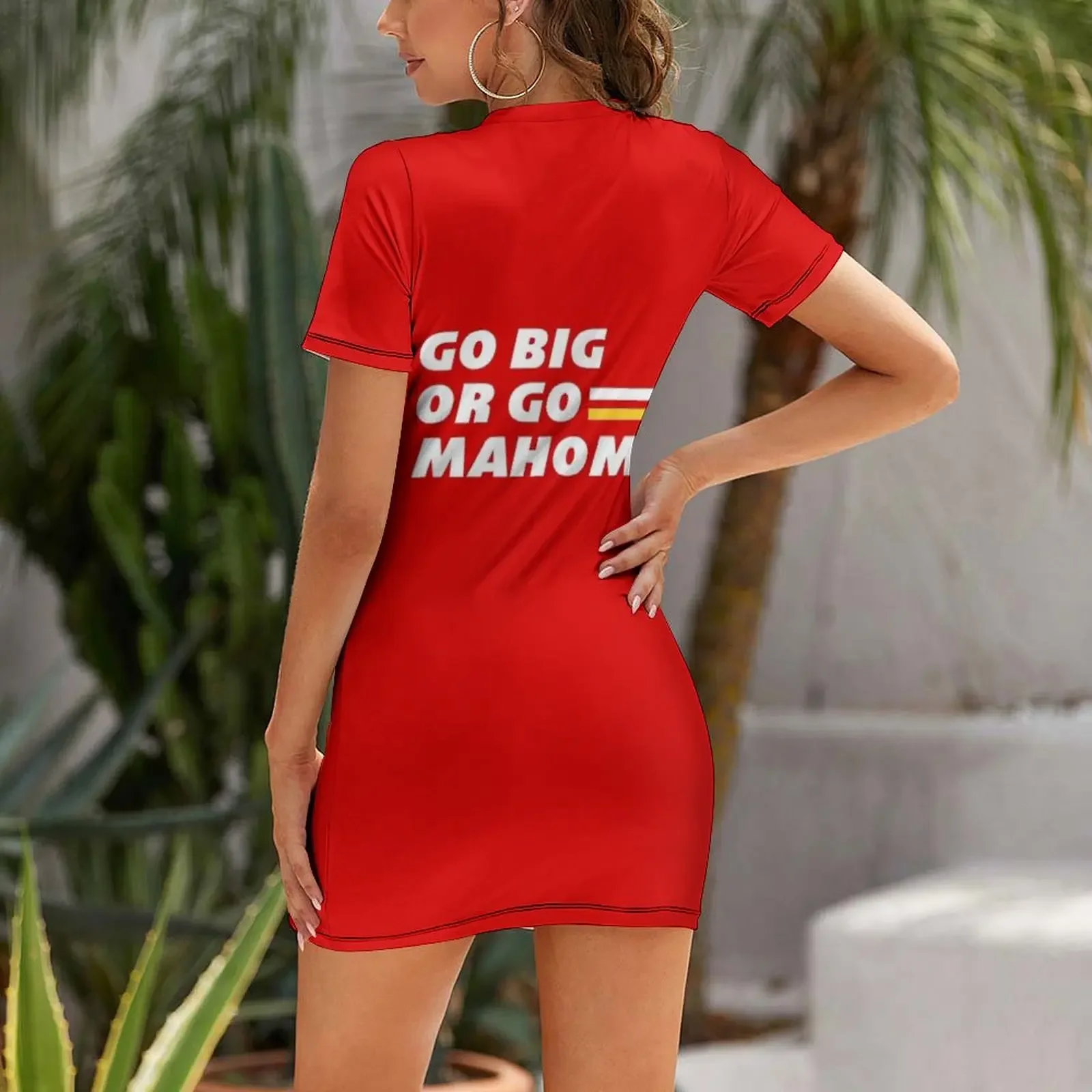Фото Платье Go Big or Go Mahomes с короткими рукавами, винтажное платье для женщин, лето 202, женское платье 2025 г. №2