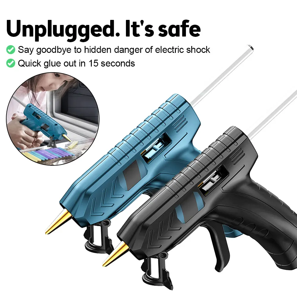 130 Вт DIY Электрический Клеевой пистолет для Makita 18 В/21 В батарея DIY термоплавкий сварочный термопистолет противоожоговая насадка с 7 мм стержнями