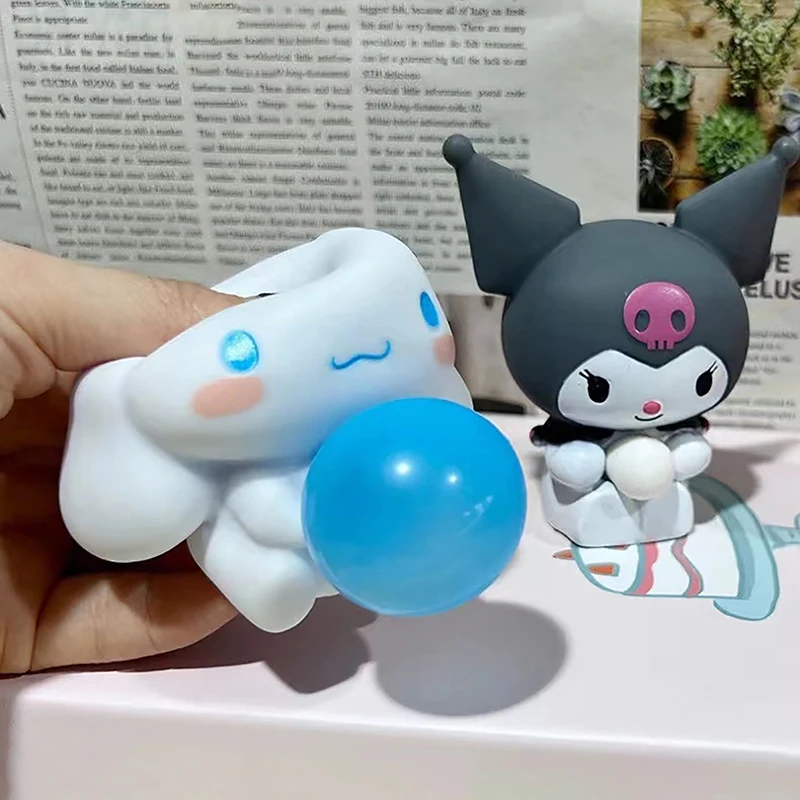 Фото Детская Мягкая кавайная игрушка Kuromi Melody Cinnamoroll мягкая медленно восстанавливающая форму сжимаемая игрушка для взрослых и детей №4
