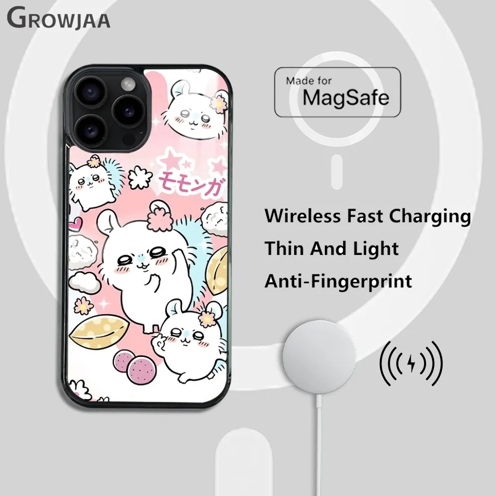 Фото MINISO Usachi Cartoon Phone Case For iPhone 16 15 14 13 12 11 Pro Max Plus Mini Magsafe Mirror Wireless Magnetic Cover №5