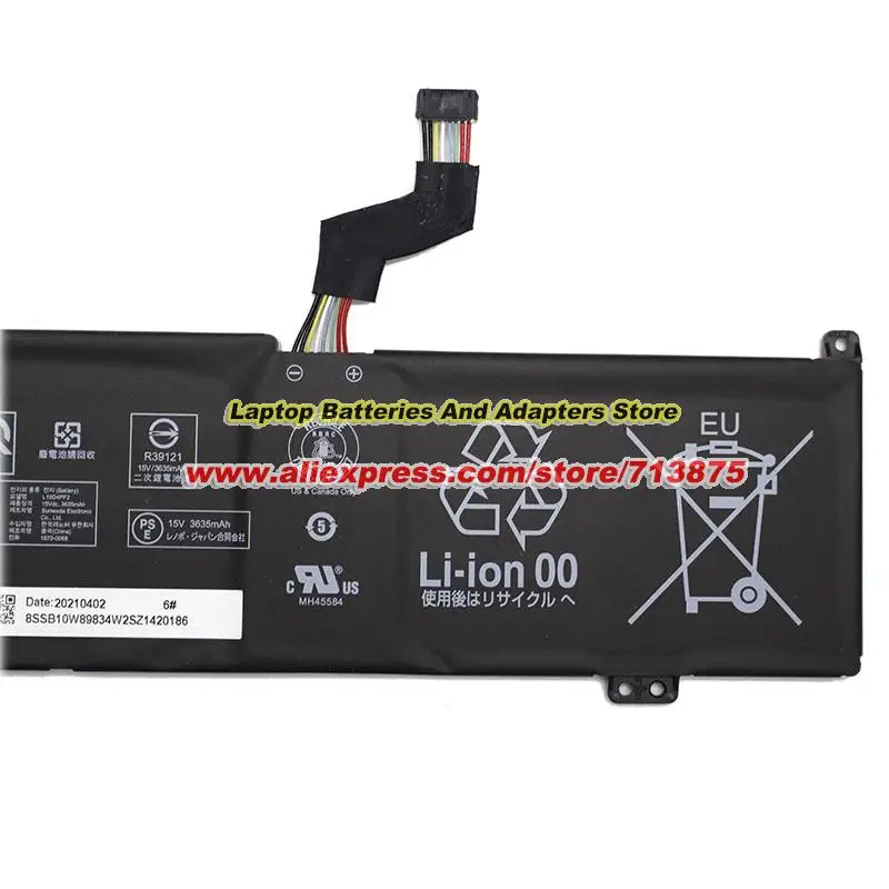 Оригинальный аккумулятор L19D4PF2 5B10W89835 L19L4PF2 для Lenovo IdeaPad 3-17 серии 15 В 3735 мАч 56 Втч (art.: 3920d1ad83eea) - 3920d1ad83eea