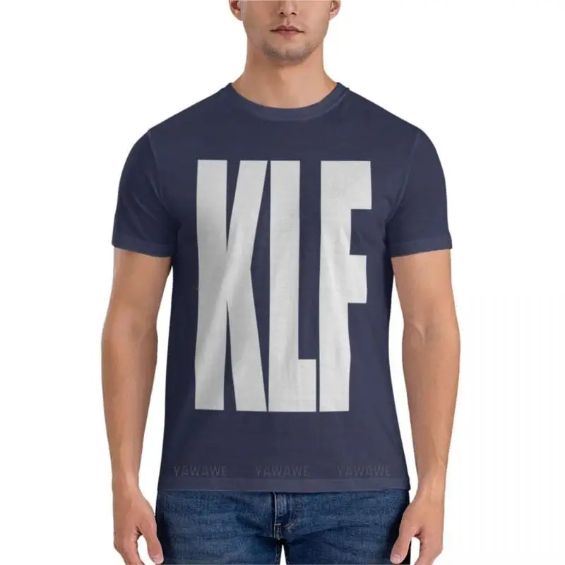 Фото Новая модель KLF Classic 2025, комплект однотонных белых футболок с графическим рисунком для мужчин №4